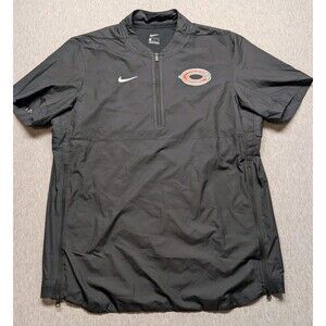 Nike Chicago Bears Sideline Coaches Short Sleeve 1/4 Jacket Black Size Medium